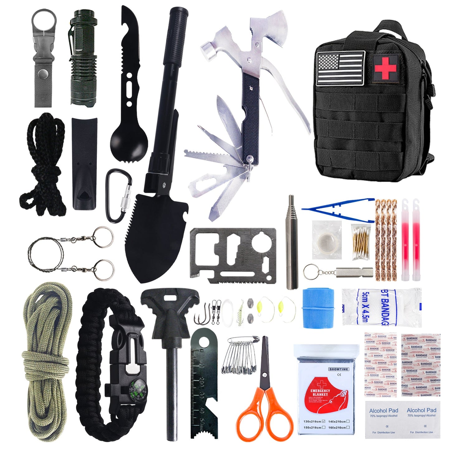 Multifunctional Outdoor Survival Supplies – Camping Equipment Set