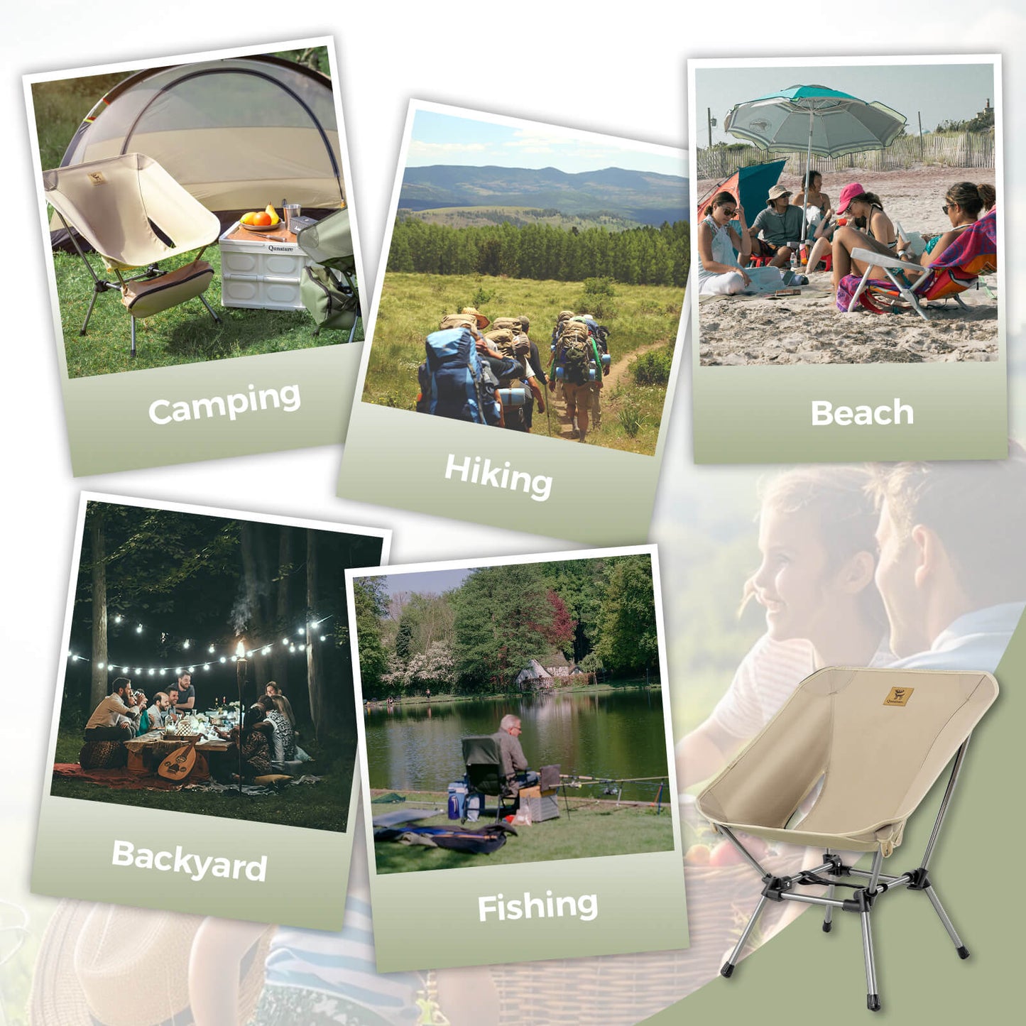 Lightweight Folding Camp Chair – Portable with Storage Bag